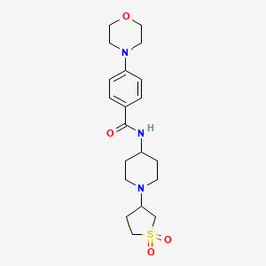 N-(1-(1,1-dioxidotetrahydrothiophen-3-yl)piperidin-4-yl)-4-morpholinobenzamide