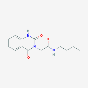 molecular formula C15H19N3O3 B2521965 2-(2,4-dioxo-1H-quinazolin-3-yl)-N-(3-methylbutyl)acetamide CAS No. 688773-35-5