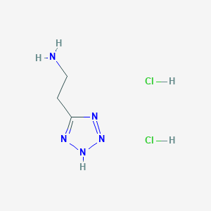 molecular formula C3H9Cl2N5 B2521966 2-(1H-1,2,3,4-tetrazol-5-yl)ethan-1-amine dihydrochloride CAS No. 1141475-84-4