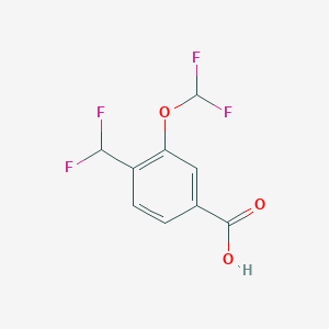 molecular formula C9H6F4O3 B2521967 3-(Difluoromethoxy)-4-(difluoromethyl)benzoic acid CAS No. 2248270-94-0