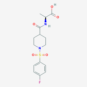 (2S)-2-[[1-(4-fluorophenyl)sulfonylpiperidine-4-carbonyl]amino]propanoic Acid