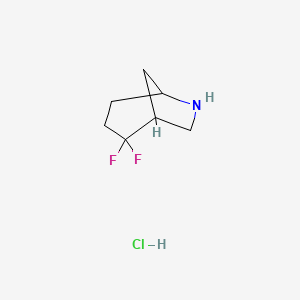 molecular formula C7H12ClF2N B2521976 2,2-Difluoro-6-azabicyclo[3.2.1]octane hydrochloride CAS No. 2138055-79-3