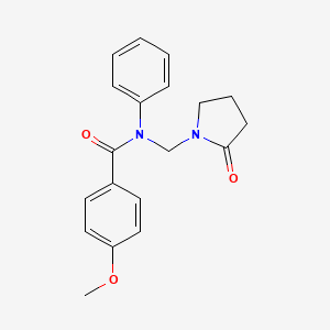 molecular formula C19H20N2O3 B2521979 4-methoxy-N-((2-oxopyrrolidin-1-yl)methyl)-N-phenylbenzamide CAS No. 852155-16-9