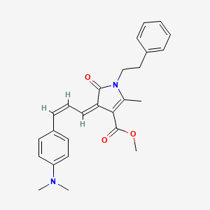 methyl 3-{(Z,2Z)-3-[4-(dimethylamino)phenyl]-2-propenylidene}-5-methyl-2-oxo-1-phenethyl-1,2-dihydro-3H-pyrrole-4-carboxylate