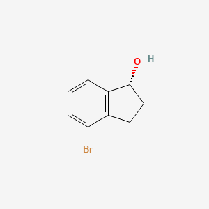 molecular formula C9H9BrO B2521984 1H-Inden-1-ol, 4-bromo-2,3-dihydro-, (1R)- CAS No. 83808-07-5