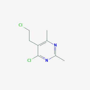 molecular formula C8H10Cl2N2 B2521986 4-Chloro-5-(2-chloroethyl)-2,6-dimethylpyrimidine CAS No. 1239842-34-2