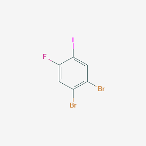 molecular formula C6H2Br2FI B2521989 3,4-Dibromo-6-fluoroiodobenzene CAS No. 1000578-17-5