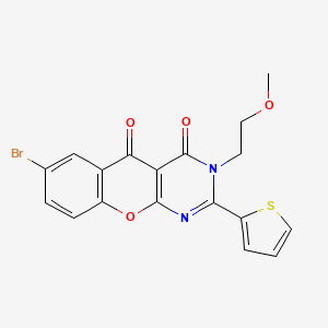 7-bromo-3-(2-methoxyethyl)-2-(thiophen-2-yl)-3H-chromeno[2,3-d]pyrimidine-4,5-dione