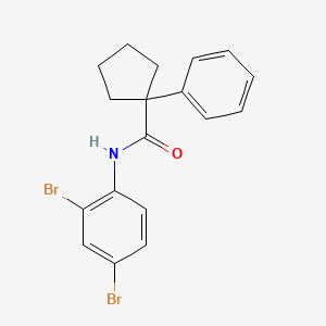 molecular formula C18H17Br2NO B2521994 N-(2,4-Dibromophenyl)(phenylcyclopentyl)formamide CAS No. 1022042-38-1