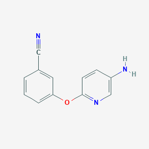 3-[(5-Aminopyridin-2-yl)oxy]benzonitrile