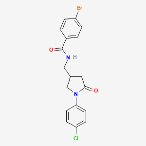 molecular formula C18H16BrClN2O2 B2522007 4-bromo-N-((1-(4-clorofenil)-5-oxopirrolidin-3-il)metil)benzamida CAS No. 955245-99-5