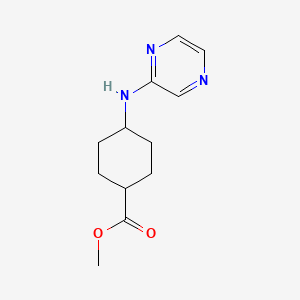 molecular formula C12H17N3O2 B2522015 Methyl 4-(pyrazin-2-ylamino)cyclohexane-1-carboxylate CAS No. 2248173-55-7