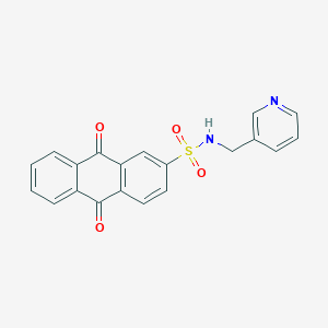 molecular formula C20H14N2O4S B2522018 9,10-二氧代-N-(吡啶-3-基甲基)-9,10-二氢蒽-2-磺酰胺 CAS No. 296772-34-4