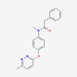 molecular formula C20H19N3O2 B2522026 N-methyl-N-(4-((6-methylpyridazin-3-yl)oxy)phenyl)-2-phenylacetamide CAS No. 1207031-80-8