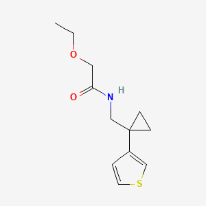 molecular formula C12H17NO2S B2522028 2-Ethoxy-N-[(1-thiophen-3-ylcyclopropyl)methyl]acetamide CAS No. 2415503-99-8