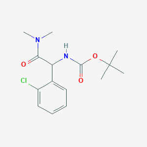 molecular formula C15H21ClN2O3 B2522040 Tert-butyl (1-(2-chlorophenyl)-2-(dimethylamino)-2-oxoethyl)carbamate CAS No. 1448026-79-6