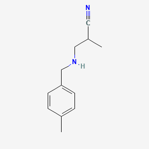 molecular formula C12H16N2 B2522041 2-Methyl-3-[(4-methylphenyl)methylamino]propanenitrile CAS No. 1099610-37-3