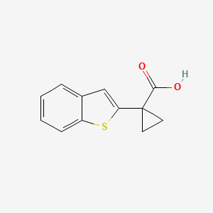 molecular formula C12H10O2S B2522042 1-(苯并[B]噻吩-2-基)环丙烷-1-羧酸 CAS No. 2135331-47-2