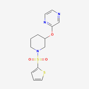 2-((1-(Thiophen-2-ylsulfonyl)piperidin-3-yl)oxy)pyrazine