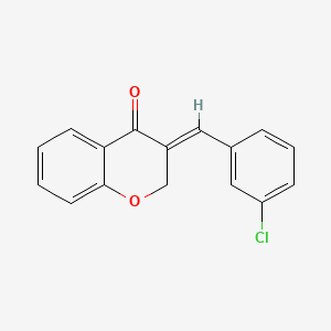 molecular formula C16H11ClO2 B2522057 (3E)-3-[(3-氯苯基)亚甲基]色满-4-酮 CAS No. 1262616-91-0