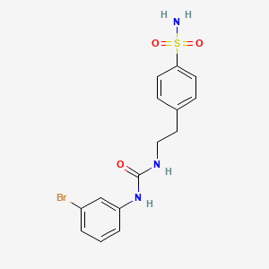 molecular formula C15H16BrN3O3S B2522060 1-(3-Bromophenyl)-3-[2-(4-sulfamoylphenyl)ethyl]urea CAS No. 1301980-28-8