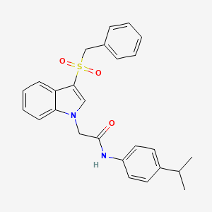 2-(3-(benzylsulfonyl)-1H-indol-1-yl)-N-(4-isopropylphenyl)acetamide