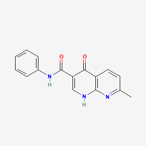 molecular formula C16H13N3O2 B2522071 7-methyl-4-oxo-N-phenyl-1,4-dihydro-1,8-naphthyridine-3-carboxamide CAS No. 1251563-51-5