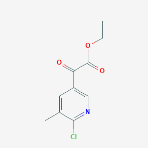 molecular formula C10H10ClNO3 B2522078 Ethyl 2-(6-chloro-5-methylpyridin-3-yl)-2-oxoacetate CAS No. 2169064-79-1