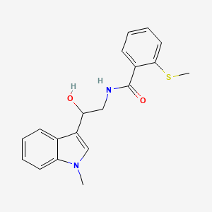 N-(2-hydroxy-2-(1-methyl-1H-indol-3-yl)ethyl)-2-(methylthio)benzamide