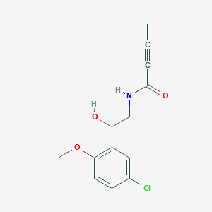 molecular formula C13H14ClNO3 B2522092 N-[2-(5-Chloro-2-methoxyphenyl)-2-hydroxyethyl]but-2-ynamide CAS No. 2411294-02-3