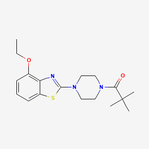 2-[4-(2,2-Dimethylpropanoyl)piperazin-1-yl]-4-ethoxy-1,3-benzothiazole