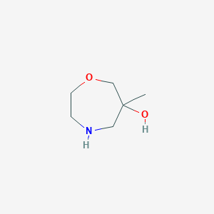 molecular formula C6H13NO2 B2522105 6-Methyl-1,4-oxazepan-6-ol CAS No. 1783355-99-6