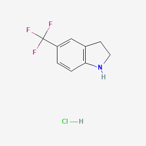 molecular formula C9H9ClF3N B2522107 5-(Trifluoromethyl)indoline hydrochloride CAS No. 162100-55-2; 1956318-22-1