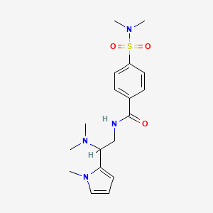 molecular formula C18H26N4O3S B2522108 N-(2-(二甲氨基)-2-(1-甲基-1H-吡咯-2-基)乙基)-4-(N,N-二甲基磺酰胺基)苯甲酰胺 CAS No. 1049389-62-9