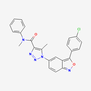 molecular formula C24H18ClN5O2 B2522109 1-(3-(4-chlorophenyl)benzo[c]isoxazol-5-yl)-N,5-dimethyl-N-phenyl-1H-1,2,3-triazole-4-carboxamide CAS No. 950357-53-6