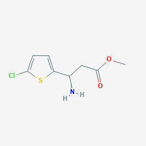 molecular formula C8H10ClNO2S B2522115 Methyl 3-amino-3-(5-chlorothiophen-2-yl)propanoate CAS No. 1015434-44-2