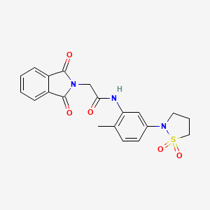 molecular formula C20H19N3O5S B2522116 N-(5-(1,1-dioxidoisothiazolidin-2-yl)-2-methylphenyl)-2-(1,3-dioxoisoindolin-2-yl)acetamide CAS No. 932501-78-5
