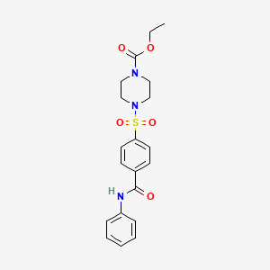 molecular formula C20H23N3O5S B2522120 4-[4-(苯甲酰氨基)苯基]磺酰哌嗪-1-羧酸乙酯 CAS No. 399000-77-2