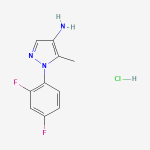 1-(2,4-difluorophenyl)-5-methyl-1H-pyrazol-4-amine hydrochloride