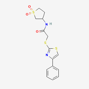 N-(1,1-dioxidotetrahydrothiophen-3-yl)-2-((4-phenylthiazol-2-yl)thio)acetamide