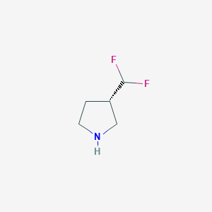 molecular formula C5H9F2N B2522133 (S)-3-(Difluoromethyl)pyrrolidine CAS No. 1638784-47-0