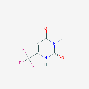 molecular formula C7H7F3N2O2 B2522142 3-ethyl-6-(trifluoromethyl)-2,4(1H,3H)-pyrimidinedione CAS No. 26675-95-6