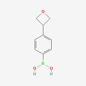 molecular formula C9H11BO3 B2522158 (4-(氧杂环丁烷-3-基)苯基)硼酸 CAS No. 1417887-72-9