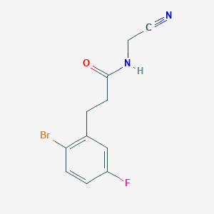 molecular formula C11H10BrFN2O B2522162 3-(2-bromo-5-fluorophenyl)-N-(cyanomethyl)propanamide CAS No. 1797988-33-0