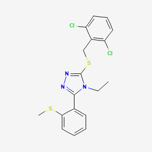 3-[(2,6-Dichlorophenyl)methylsulfanyl]-4-ethyl-5-(2-methylsulfanylphenyl)-1,2,4-triazole