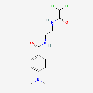 molecular formula C13H17Cl2N3O2 B2522165 N-[2-[(2,2-Dichloroacetyl)amino]ethyl]-4-(dimethylamino)benzamide CAS No. 1796119-17-9