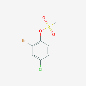 molecular formula C7H6BrClO3S B2522170 2-Bromo-4-chlorophenyl methanesulfonate CAS No. 15148-99-9