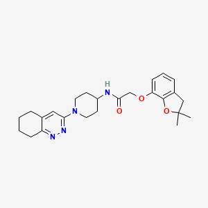 2-((2,2-dimethyl-2,3-dihydrobenzofuran-7-yl)oxy)-N-(1-(5,6,7,8-tetrahydrocinnolin-3-yl)piperidin-4-yl)acetamide