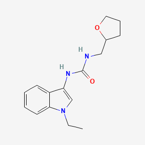 molecular formula C16H21N3O2 B2522174 1-(1-ethyl-1H-indol-3-yl)-3-((tetrahydrofuran-2-yl)methyl)urea CAS No. 899753-78-7