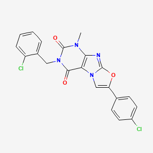 3-(2-chlorobenzyl)-7-(4-chlorophenyl)-1-methyloxazolo[2,3-f]purine-2,4(1H,3H)-dione